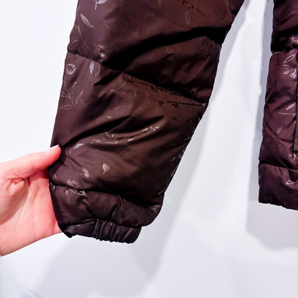 WOOLRICH Brown floral down puffer coat | Warm winter jacket * - Picture 5 of 9
